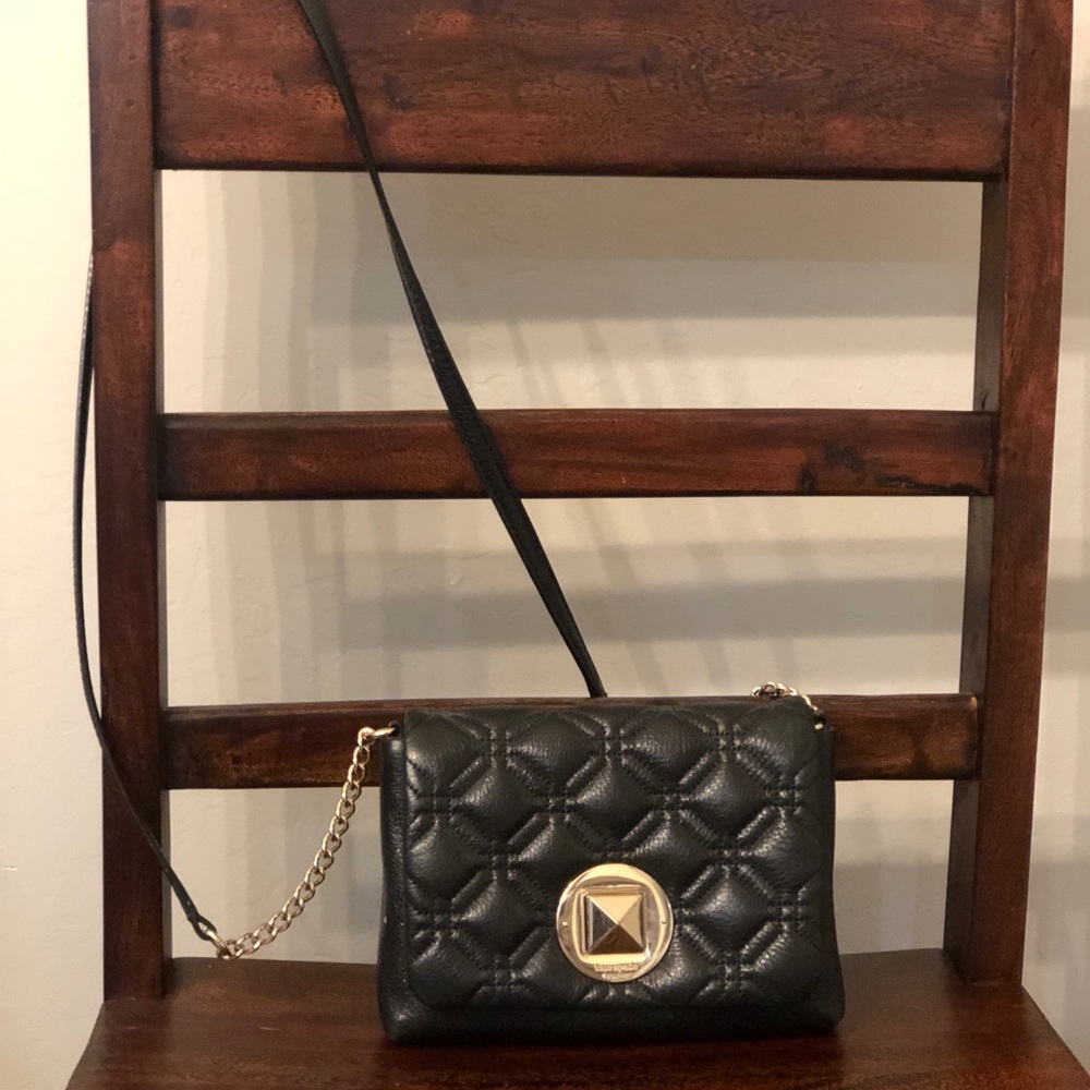 Kate Spade, black leather crossbody